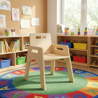 Armlehnen Stapelstuhl Krippenstuhl aus Birke