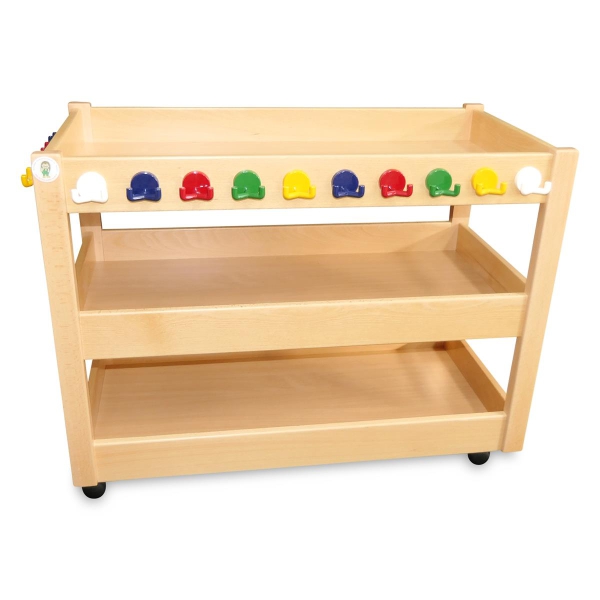 XXL Taschenwagen aus Massivholz für 28 Kinder