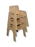 6 x Kleinkindstuhl mit Armlehnen + 1 x Rechtecktisch 120x60 cm