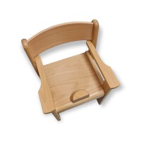 Stapelbarer Armlehnenstuhl mit Sitzknoppel 26 cm