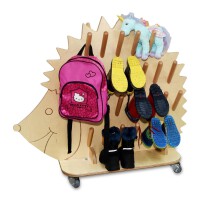 Kindergartenfoyer Set Rucksack Taschenständer mit Stiefeligel