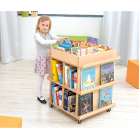 Bücherregal auf Rollen