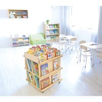 Bücherregal auf Rollen