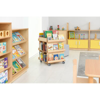 Bücherregal auf Rollen