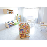 Bücherregal auf Rollen