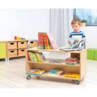 Bücherwagen auf Rollen