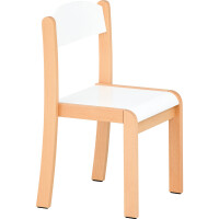 Kindergartenstuhl Stapelholzstuhl 34/35 cm Pastelfarben