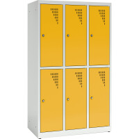 Kindergarten Grundschule Fächerschrank mit Zusatzablage 150 cm 3 x 2 Fächer
