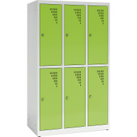 Kindergarten Grundschule Fächerschrank mit Zusatzablage 150 cm 3 x 2 Fächer