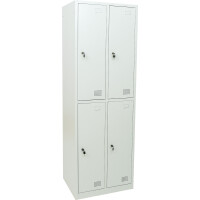 Metallspind Fächerschrank mit Zusatzablage 180 cm 2 x 2 Fächer