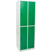 Metallspind Fächerschrank mit Zusatzablage 180 cm 2 x 2 Fächer