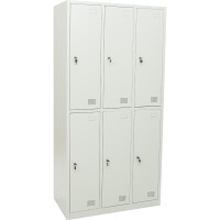 Metallspind Fächerschrank 180 cm 3 x 2 Fächer