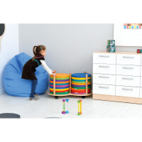 20-er Set runde Regenbogenkissen inkl. mobiler...