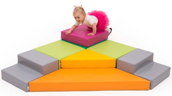 Ecktreppepodest aus Schaumstoff 8-tlg.