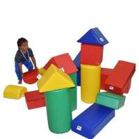 29-tlg Kindergarten XXL Großbausteine inkl. Mattenhüllen mit Griffen