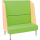 101615 grün Sofa mit Hochlehne lackierte Blenden