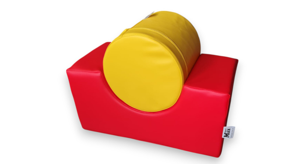 Brücke rot/Rundsäule gelb