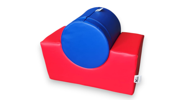 Brücke rot/Rundsäule blau